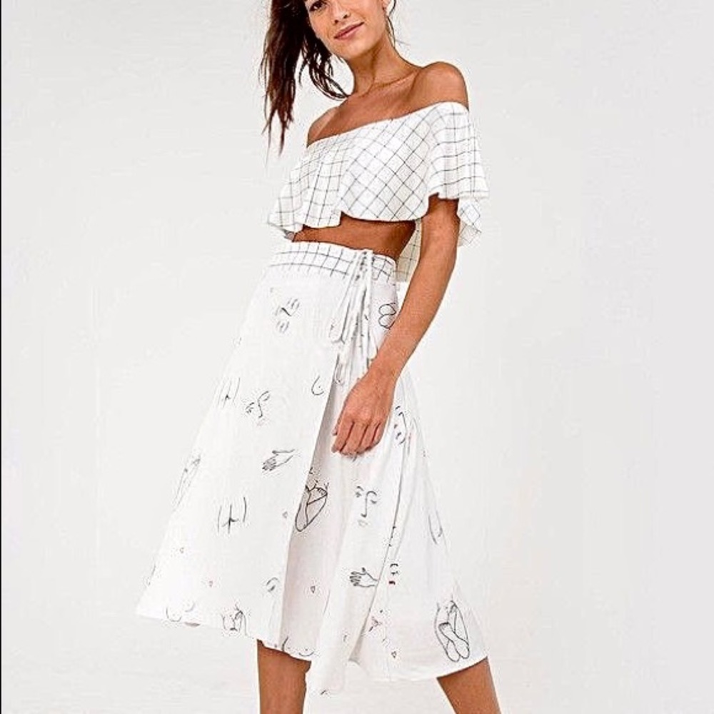 NWT Farm Rio Girl Power Wrap Skirt, L